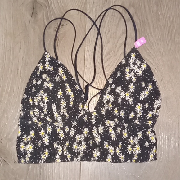 Victoria secret- Black Daisy Wireless Bralette-XSmall - Picture 2 of 5
